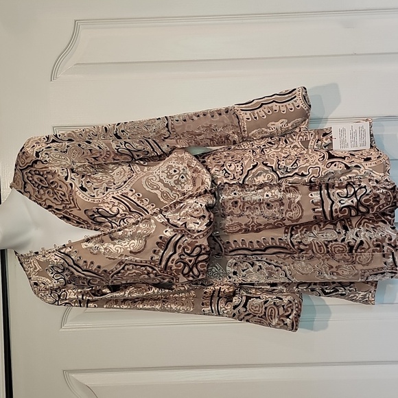 ASOS DESIGN bias cut drape mini dress wbutton detail in paisley velvet Sz 6 NWT - Picture 2 of 15